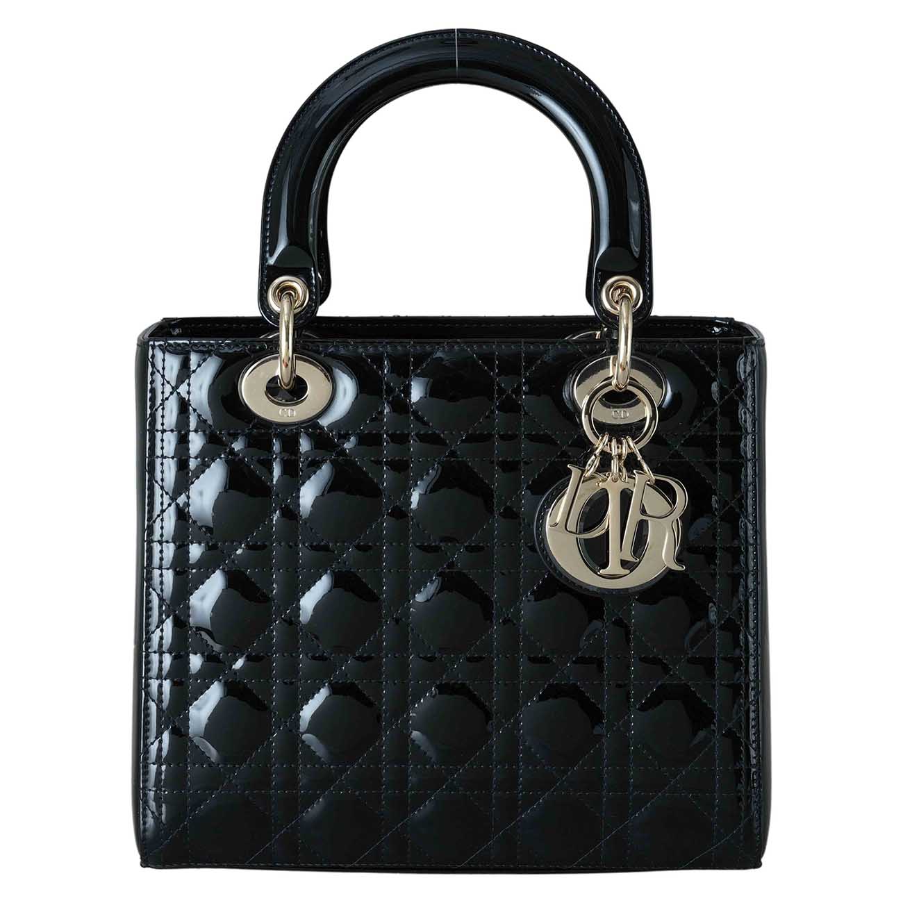 CHRISTIAN DIOR(USED)크리스찬디올 페이던트 레이디디올 미듐 토트 겸 숄더백